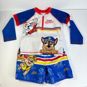 Toddler Swim Shorts & Top Rash Guard Paw Patrol 18 months Nickolodeon